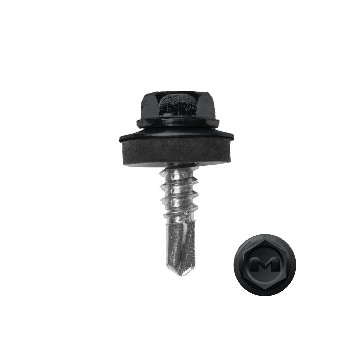 Саморез по металлу Daxmer 5,5х19 (250шт) сверло №3 RAL 7021